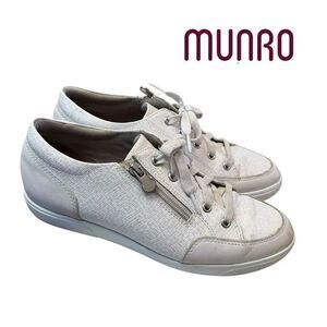 Munro Gabbie Women's Leather Lace-up Zipper Tennis Shoes Sneakers 9 9N